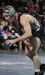 Levi Mele recorded his team-leading 13th fall in Session I of the NCAA championships.