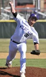 Relief pitcher Michael Jahns struck out three batters in three-plus innings of work against Navy.