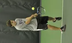 Raleigh Smith won his team-best 11th singles match Friday at Iowa.