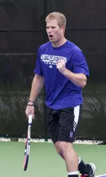 Tobias Reitz and his partner Sidarth Balaji clinched the doubles point for NU against Wisconsin Sunday.