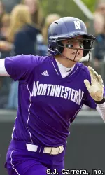 Emily Allard had three hits and two of Northwestern's school single-game record eight steals Friday against Illinois.