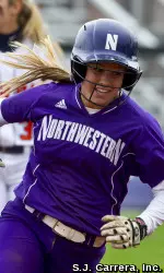 Anna Edwards is the third Northwestern freshman this season to win Big Ten Freshman of the Week honors.