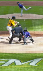 Dan Tyson delivers a pitch to the plate.