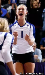 Stephanie Holthus and the 'Cats host 13 home matches in 2012.