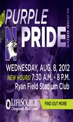 The inaugural Purple Pride Blood Drive will be held Aug. 8 from 7:30 a.m. - 8 p.m.