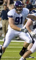 Brian Arnfelt, one of NU's 2012 co-captains, will look to make his presence known from his spot on the D-Line Saturday afternoon at Syracuse.