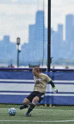 Anna Cassell made five saves in net for Northwestern.