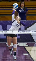 Freshman Abbie Kraus is tied for ninth in the Big Ten in aces per set.