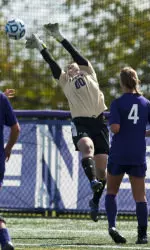 Sophomore goalkeeper Anna Cassell stopped five Purdue shots, one off her season high.