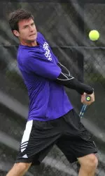 Chris Jackman was a winner in both singles and doubles against Ball State.