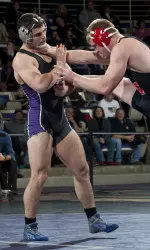 Sophomore Alex Polizzi recorded his first career Big Ten victory last weekend against Nebraska.