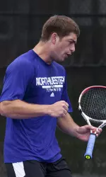 Senior Spencer Wolf pulled away from 82nd ranked Sebastian Stiefelmeyer of Louisville for a 6-4, 6-2 win.