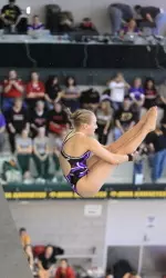Felicitas Lenz won both the 1-meter springboard and 10-meter platform events Saturday.