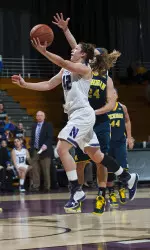 Sophomore guard Karly Roser dished out eight assists in NU's first meeting against Indiana this year.