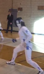 Kaitlyn Wallace and her epée squad teammates did not lose a bout in the final two rounds Sunday.