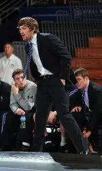 Northwestern volunteer assistant coach and former NCAA champion Jay Borschel.