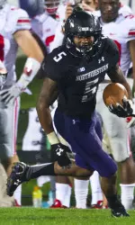 Pat Fitzgerald announced Monday that RB Venric Mark (5) will not play again this season due to an injury.