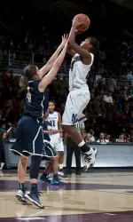 Freshman guard Christen Inman is averaging a team-high 14.7 points per game in NU's last three games.