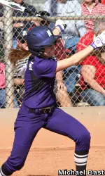 Anna Edwards ripped a two-run triple to put Northwestern in the lead during the third inning Sunday against Oklahoma.