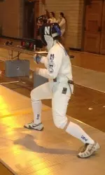 Kendrick Mooney was on the silver-medal-winning epée squad at the 2012 U.S. Collegiate Squad Championships.
