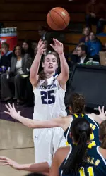 Freshman forward Maggie Lyon drained a 3-pointer with 1:47 remaining to give NU the 53-52 lead.