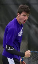 With his third and decisive set tied 4-4, Chris Jackman won the next two games to give NU the match victory.