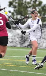 Erin Fitzgerald, who recently moved into 10th on NU's career goals list, scored three goals in less than three minutes in the second half and finished with six on the day.