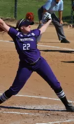 Senior Meghan Lamberth tossed her second-straight shutout Friday in a one-hit effort against Saint Joseph's.