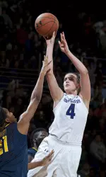 Kendall Hackney leaves NU as the program leader for career games played (126) and ranks in the top 10 for career points, 3-point field goals, 3-point FG%, rebounds and blocked shots.