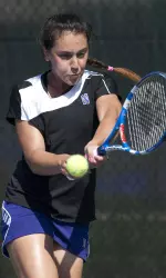 Linda Abu Mushrefova is a perfect 7-0 in Big Ten singles play this season.