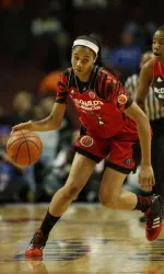 Incoming NU freshman Nia Coffey played in the McDonald's All-American Game in Chicago (pictured) and the WBCA All-American Game in New Orleans.