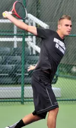 Alex Pasareanu clinched the match for NU with a three-set win at No. 5 singles.