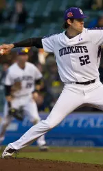 Luke Farrell fired his first career complete game in a 6-0 blanking of Michigan at Wrigley Field Saturday.