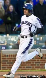 Kyle Ruchim had two hits and scored both Northwestern runs Wednesday.