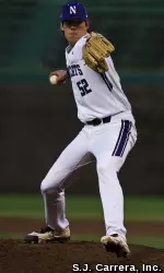 Luke Farrell struck out six Hoosiers in five innings of work Friday.