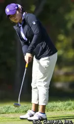 Freshman Suchaya Tangkamolprasert leads NU during the first round of the 2013 NCAA Championships.