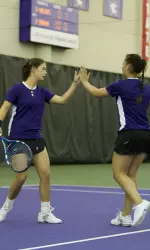 Nida Hamilton and Linda Abu Mushrefova competed together in their third NCAA Doubles Championship.