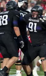 Linemates Quentin Williams (left) and Brian Arnfelt (right) each were named to the NFF Hampshire Honor Society.