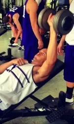 Reggie Hearn's commitment in the weight room set a positive example for his teammates.