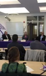 A panel of marketing industry veterans provides guidance to NU student-athletes.