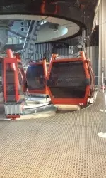 The Wildcats rode in these gondolas to reach their dinner destination.