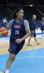 Nia Coffey and Team USA had a practice session in Lithuania today. Competition at the 2013 U19 FIBA World Championships begins Thursday, July 18.