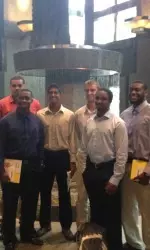 NU student-athletes visited Leo Burnett in Chicago as part of an NU for Life Career Trek on July 26.