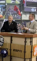 Lee Corso, Kirk Herbstreit and ESPN College GameDay last visited the 'Cats prior to the Allstate Wrigleyville Classic on Nov. 20, 2010, at Wrigley Field.