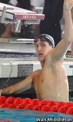 NU trailed 147-136 entering the race, but the `Cats team of Matt Wilcox, Uula Auren, Jack Morris and Chase Stephens took first with a time of 3:01.57.