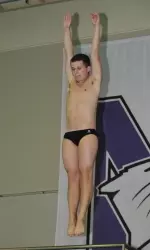 Andrew Cramer (Indianapolis, Ind./Cathedral) placed first in the one-meter (315.14) and three-meter (351.45) diving competitions in Northwestern's Big Ten win over Iowa Saturday. Both performances met NCAA Zone Diving standards.