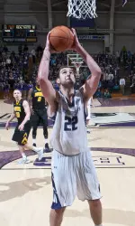 Alex Olah scored a career-best 23 points in Northwestern's first meeting with Wisconsin.