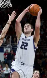 Sophomore center Alex Olah led all scorers with a career-best 23 points Thursday.