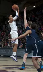 Sophomore forward Lauren Douglas is averaging 13.1 points off the bench in the last seven games.