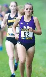 Elena Barham achieved a career-best 5K time of 17:28.6 to place third among NU runners Friday afternoon.